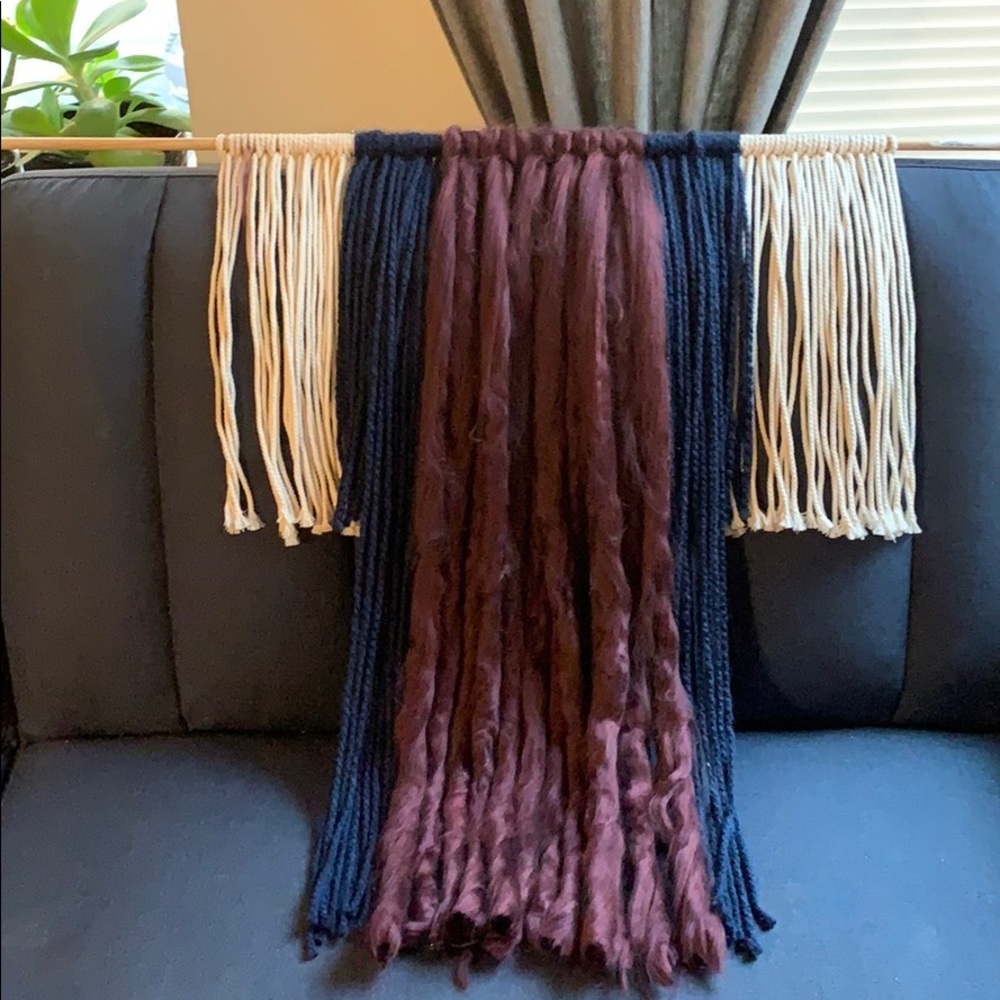 Macrame hanging wall decor